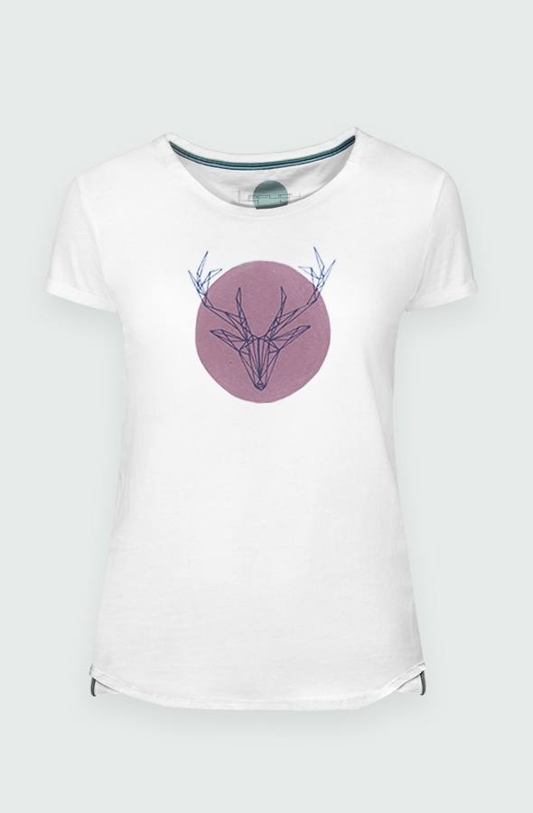 Women's T-shirt Deer Pink detail