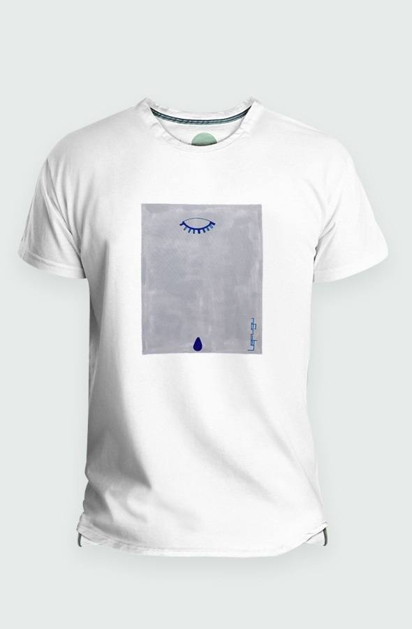 Camiseta Hombre Blue Teardrop Detalle
