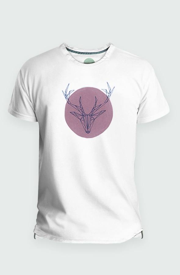 Camiseta Deer Pink Hombre Detalle