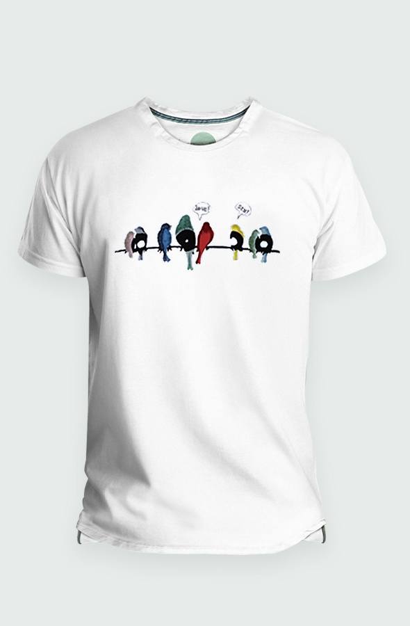 Camiseta Hombre Vynil Birds Modelo