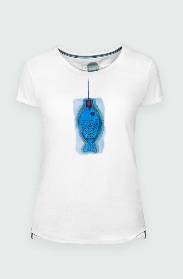 Women's T-shirt Blau Fish detail