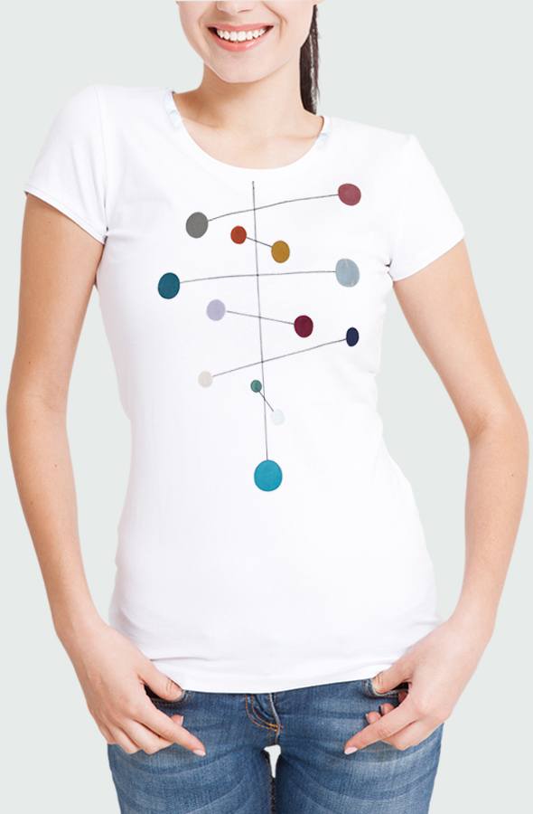 Women T-shirt Aerealist Mobile Dots Model
