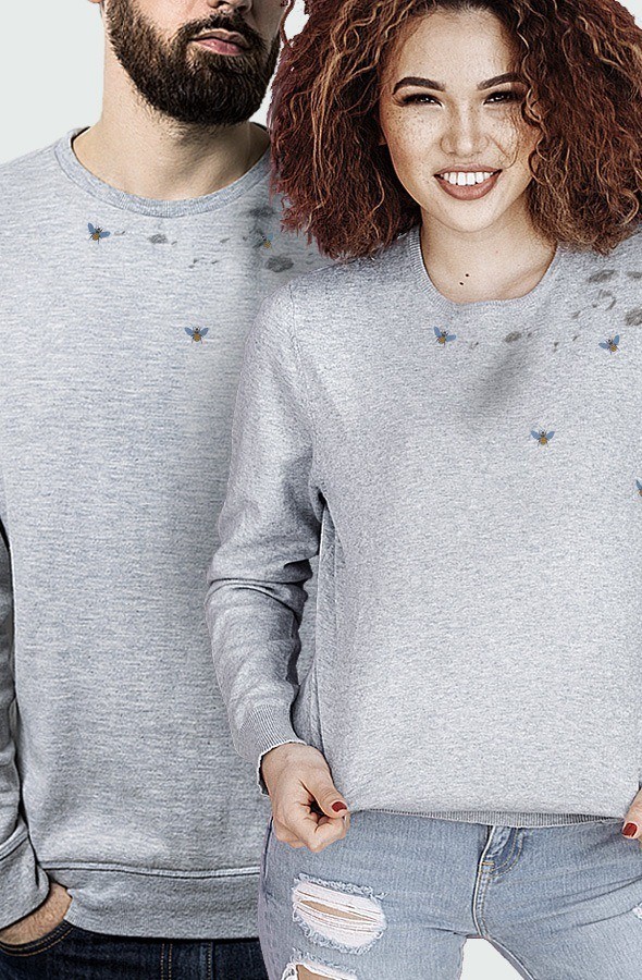Picture of Abelhas devoré sweatshirt men and women models