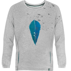 Picture blue leaf devoré sweatshirt