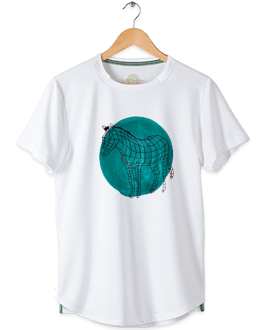 Camiseta básica Artee Zebra Blue Lefugu
