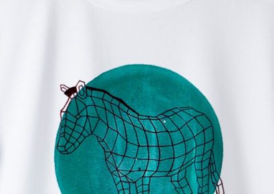 Detalle camiseta básica Artee Zebra Blue Lefugu